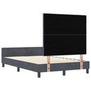 Box spring seng med hovedgærde Mørkegrå 120 x 190 cm Fløjl
