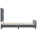 Box spring seng med hovedgærde Mørkegrå 120 x 190 cm Fløjl
