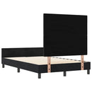 Box spring seng med hovedgærde Sort 120 x 190 cm Fløjl
