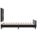 Box spring seng med hovedgærde Sort 120 x 190 cm Fløjl