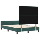 Box spring seng med hovedgærde Mørkegrøn 120 x 190 cm Fløjl