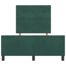 Box spring seng med hovedgærde Mørkegrøn 120 x 190 cm Fløjl