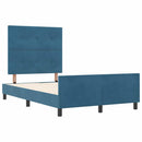 Box spring seng med hovedgærde Mørk blå 120 x 190 cm Fløjl