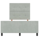 Box spring seng med hovedgærde Lysegrå 120 x 200 cm Fløjl