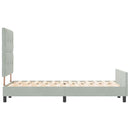 Box spring seng med hovedgærde Lysegrå 120 x 200 cm Fløjl