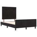 Box spring seng med hovedgærde Sort 120 x 200 cm Fløjl