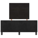 Box spring seng med hovedgærde Sort 120 x 200 cm Fløjl
