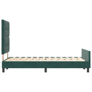 Box spring seng med hovedgærde Mørkegrøn 120 x 200 cm Fløjl