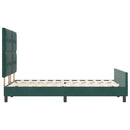 Box spring seng med hovedgærde Mørkegrøn 140 x 190 cm Fløjl