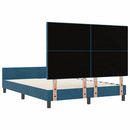 Box spring seng med hovedgærde Mørk blå 140 x 190 cm Fløjl