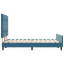 Box spring seng med hovedgærde Mørk blå 140 x 190 cm Fløjl