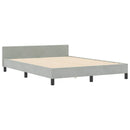 Box spring seng med hovedgærde Lysegrå 140 x 200 cm Fløjl