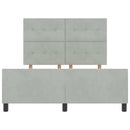Box spring seng med hovedgærde Lysegrå 140 x 200 cm Fløjl