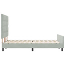 Box spring seng med hovedgærde Lysegrå 160 x 200 cm Fløjl