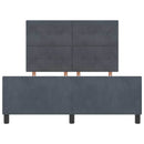 Box spring seng med hovedgærde Mørkegrå 160 x 200 cm Fløjl