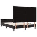 Box spring seng med hovedgærde Sort 160 x 200 cm Fløjl