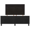 Box spring seng med hovedgærde Sort 160 x 200 cm Fløjl
