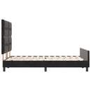 Box spring seng med hovedgærde Sort 160 x 200 cm Fløjl