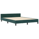 Box spring seng med hovedgærde Mørkegrøn 160 x 200 cm Fløjl