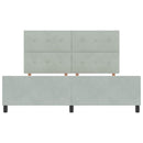 Box spring seng med hovedgærde Lysegrå 180 x 200 cm Fløjl
