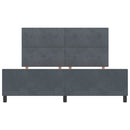 Box spring seng med hovedgærde Mørkegrå 180 x 200 cm Fløjl