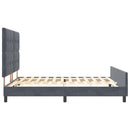Box spring seng med hovedgærde Mørkegrå 180 x 200 cm Fløjl