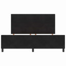 Box spring seng med hovedgærde Sort 180 x 200 cm Fløjl