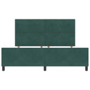 Box spring seng med hovedgærde Mørkegrøn 180 x 200 cm Fløjl