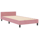 Box spring seng med hovedgærde Lyserød 180 x 200 cm Fløjl