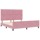 Box spring seng med hovedgærde Lyserød 180 x 200 cm Fløjl