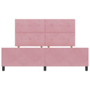 Box spring seng med hovedgærde Lyserød 180 x 200 cm Fløjl