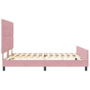 Box spring seng med hovedgærde Lyserød 180 x 200 cm Fløjl