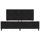 Box spring seng med hovedgærde Sort 200 x 200 cm Fløjl
