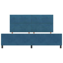 Box spring seng med hovedgærde Mørk blå 200 x 200 cm Fløjl