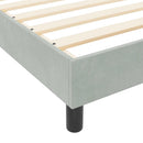 Box spring seng med hovedgærde Lysegrå 80 x 200 cm Fløjl