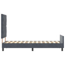 Box spring seng med hovedgærde Mørkegrå 80 x 200 cm Fløjl