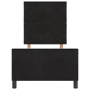Box spring seng med hovedgærde Sort 80 x 200 cm Fløjl