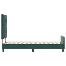 Box spring seng med hovedgærde Mørkegrøn 80 x 200 cm Fløjl