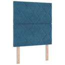 Box spring seng med hovedgærde Mørk blå 80 x 200 cm Fløjl