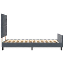 Box spring seng med hovedgærde Mørkegrå 90 x 190 cm Fløjl