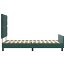 Box spring seng med hovedgærde Mørkegrøn 90 x 190 cm Fløjl