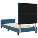 Box spring seng med hovedgærde Mørk blå 90 x 190 cm Fløjl