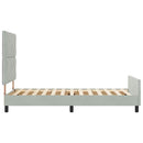 Box spring seng med hovedgærde Lysegrå 90 x 200 cm Fløjl