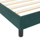 Box spring seng med hovedgærde Mørkegrøn 90 x 200 cm Fløjl