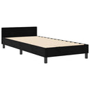 Box spring seng med hovedgærde Sort 100 x 200 cm Fløjl