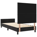 Box spring seng med hovedgærde Sort 100 x 200 cm Fløjl