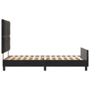 Box spring seng med hovedgærde Sort 100 x 200 cm Fløjl