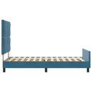 Box spring seng med hovedgærde Mørk blå 100 x 200 cm Fløjl