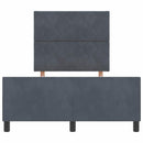 Box spring seng med hovedgærde Mørkegrå 120 x 190 cm Fløjl