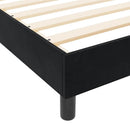 Box spring seng med hovedgærde Sort 120 x 190 cm Fløjl
